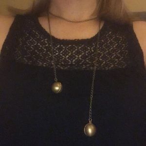 Unique wrap around necklace with locket details